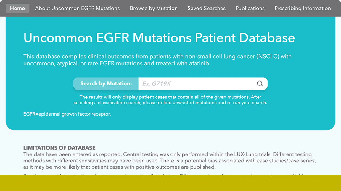 Uncommon EGFR Mutations Database
